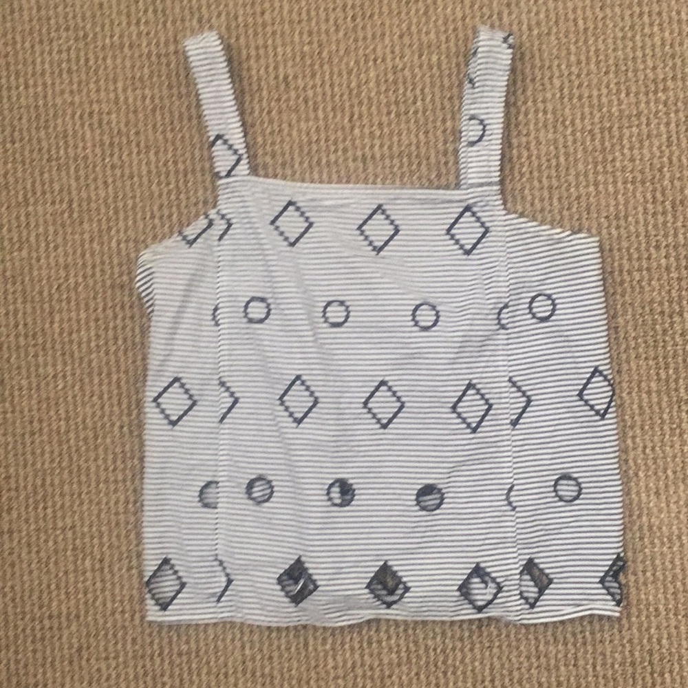 Madewell cropped top with cutout detail